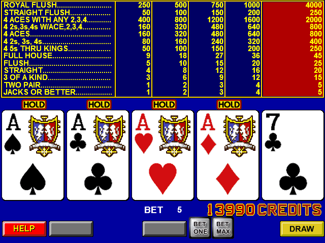 bedava video poker oyna