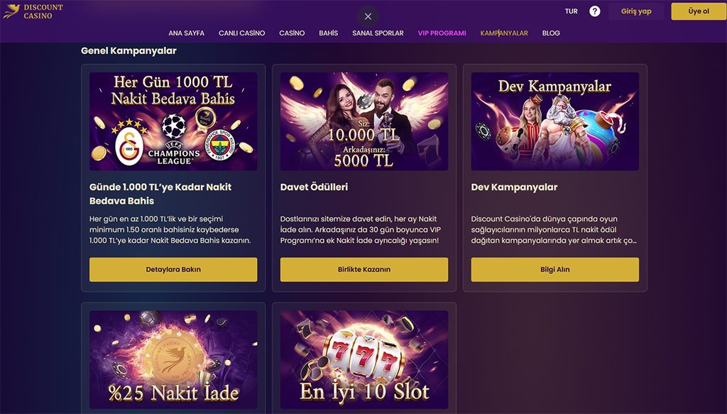 discount casino vip programı